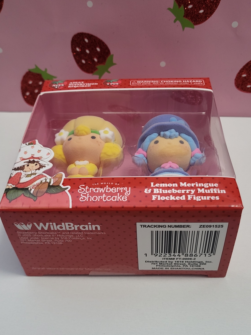 Strawberry Shortcake Lemon Meringue & Blueberry Muffin Flocked Figures - Pink - Picture 3 of 3